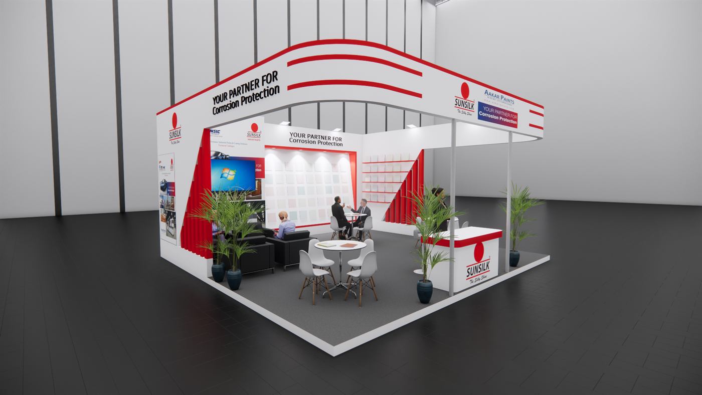 Open-frontage exhibition stall, exhibition stall design