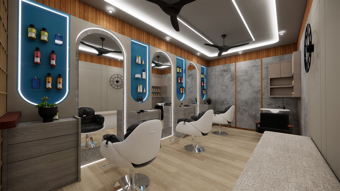 Showroom design with customer seating